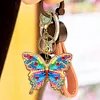 DIYMetal Double Sided Special Shaped Golden Butterfly Diamond Art Keyring Kits