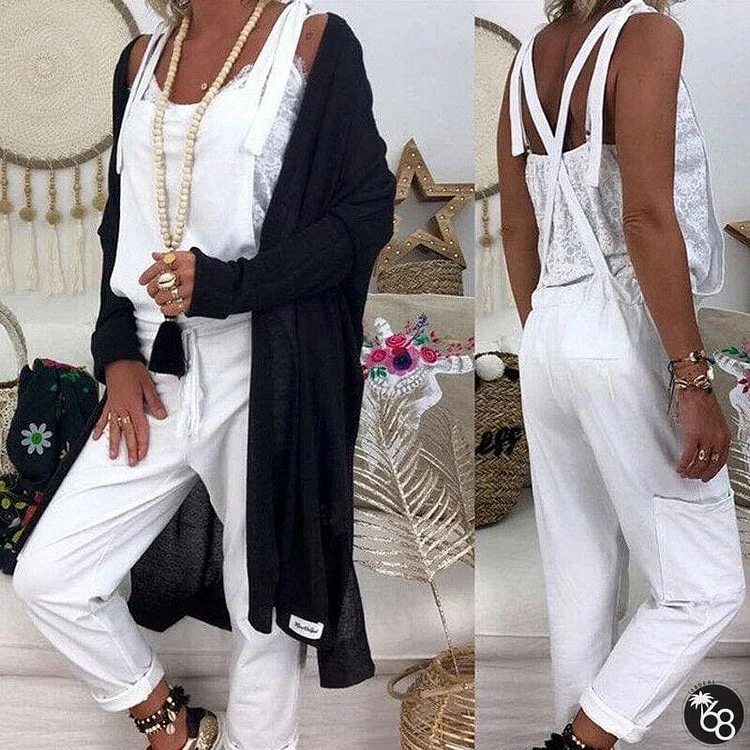 Women's Dungaree Bib Cargo Pants Hip Hop Harem Pants Casual Loose Jumpsuit Romper Baggy Trousers Overalls | 168DEAL