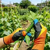 Gardening Silicone Thumb  Tool Set Reusable Multifunctional Gardening Pruning Tool Multi-Purpose Pruning Shears Garden Tools for Harvesting/Plant Fruit Picking/Trimming (gloves)