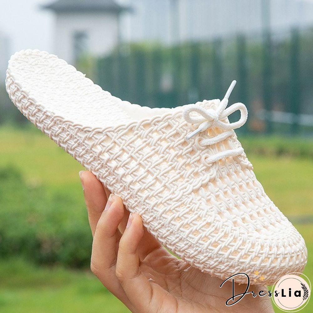 Summer Women's New Hollow-out Slipper Solft Non-slip Casual Sandals Slip-on Beach Shoes