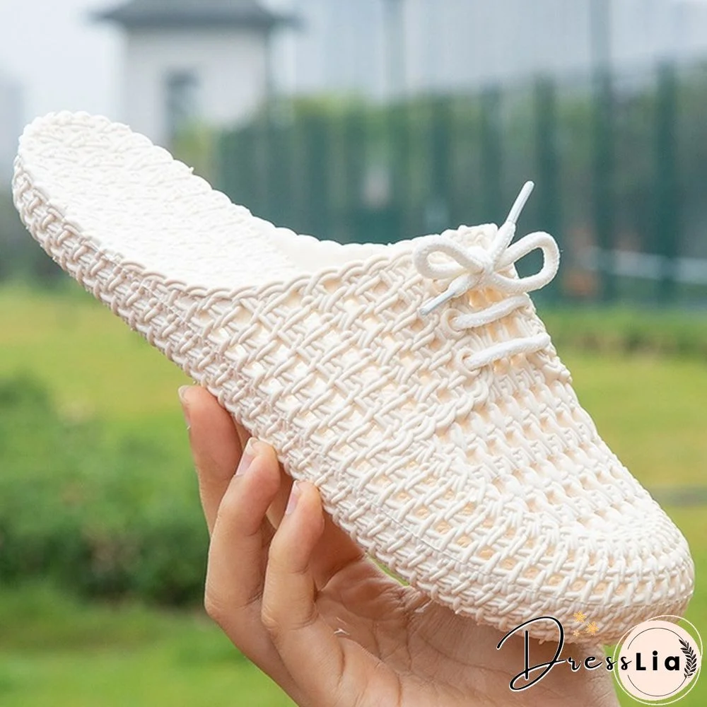 Summer Women's New Hollow-out Slipper Solft Non-slip Casual Sandals Slip-on Beach Shoes
