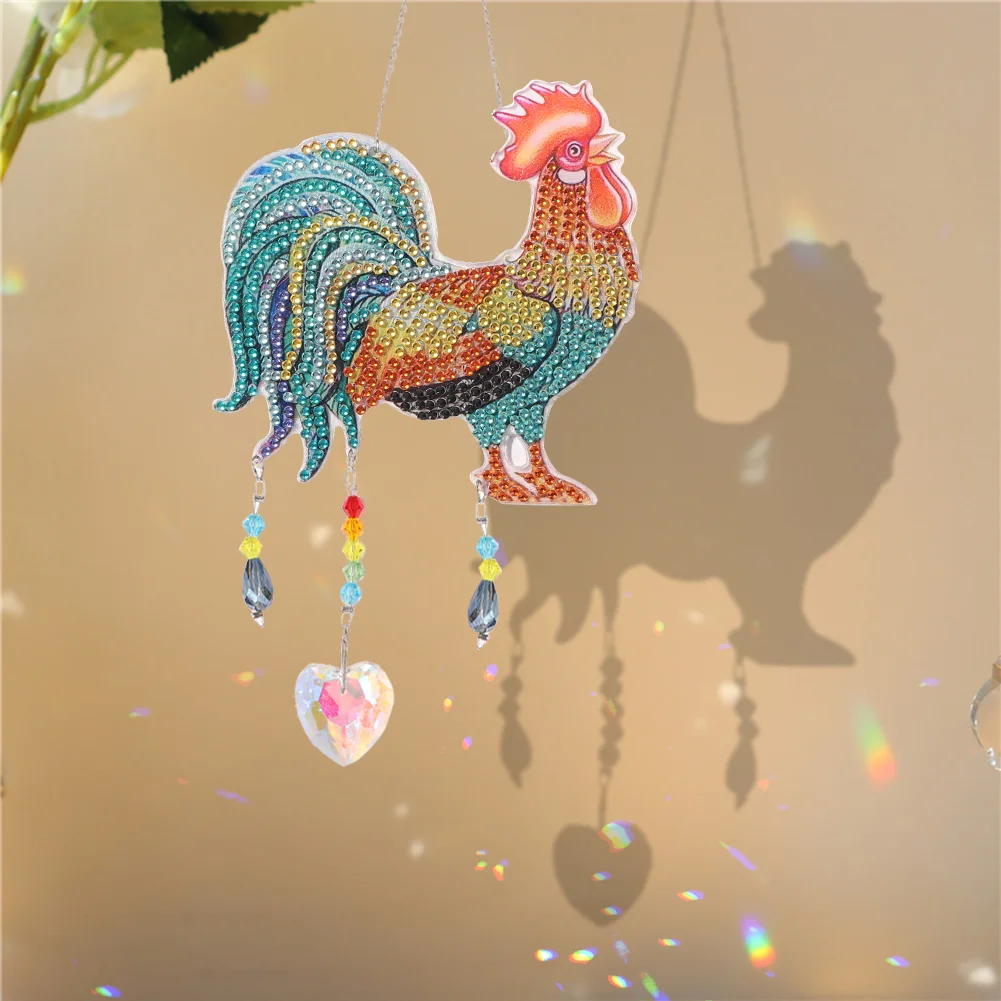 DIY Diamond Painting Sun Catcher - Peacock