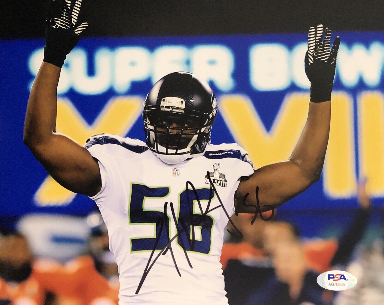 Cliff Avril Signed Autographed Seattle Seahawks 8x10 Photo Poster painting Psa/Dna