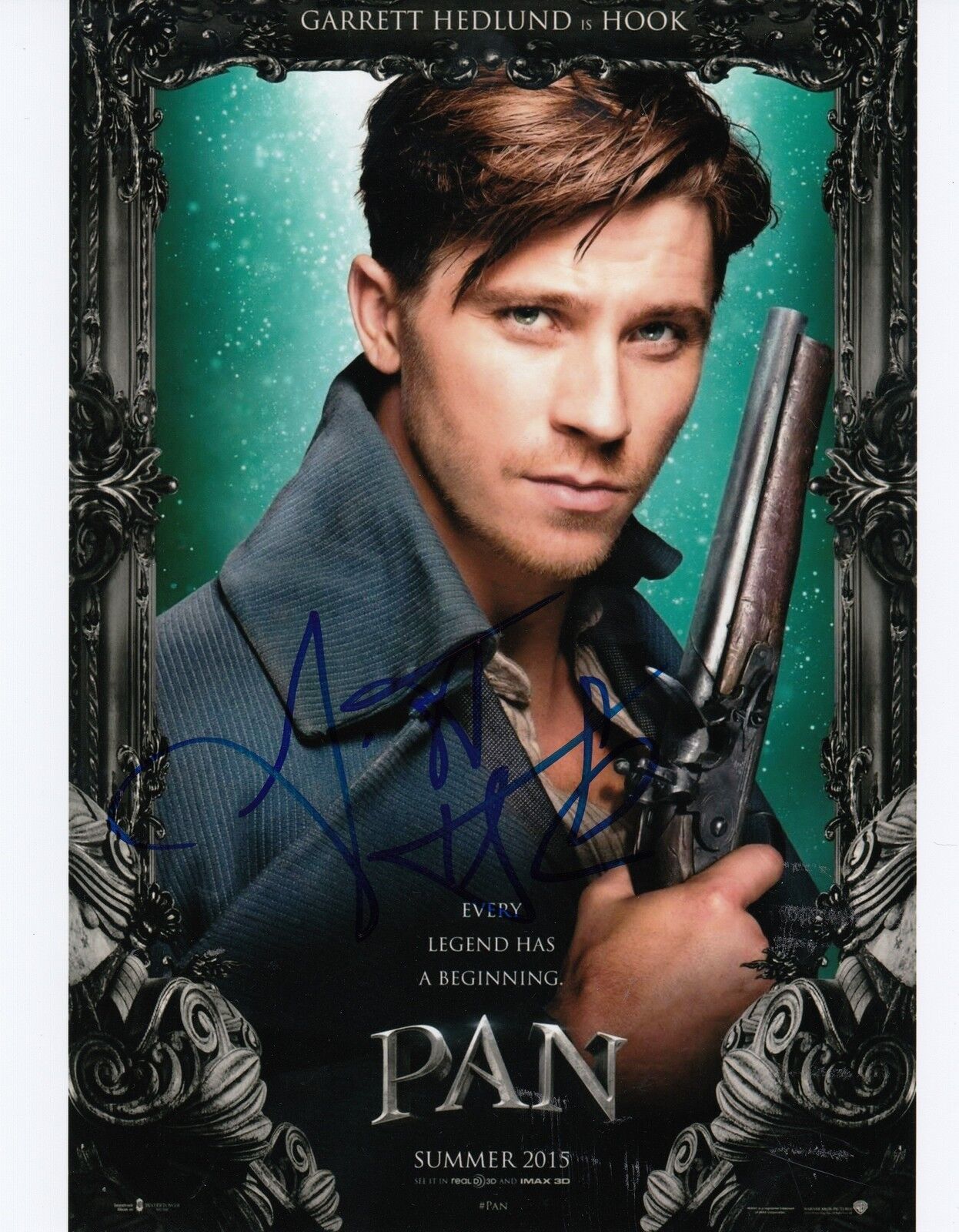 GARRETT HEDLUND signed *PAN* MOVIE 8X10 Photo Poster painting CAPTAIN HOOK W/COA *PROOF* #1