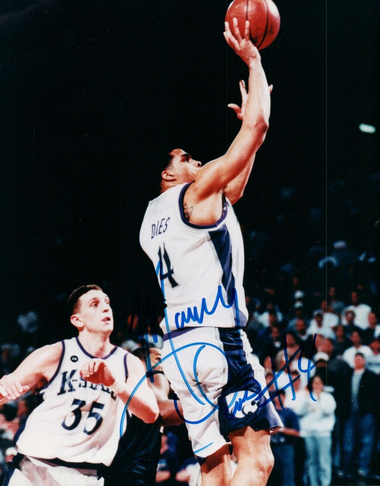 Manny Dies NCAA College Kansas Hand Signed Autograph 8x10 Photo Poster painting