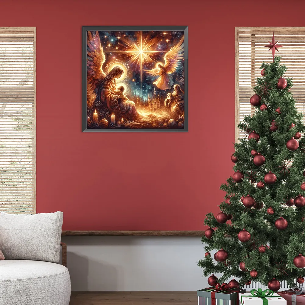 Amiiba Malen Nach Zahlen Kit „Fire Guitar“ – 40,6 X 50,8 Cm Acrylmalerei Mit Oder Ohne Rahmen