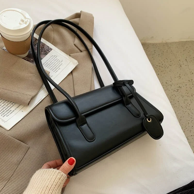 էѧӧܧ Small Fashion PU Leather Underarm Crossbody Bag for Women 2021 Luxury Trendy Baguette Shoulder Handbags and Purses