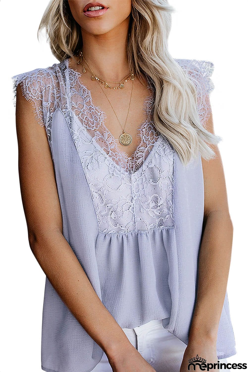 From A Dream Lace Tank Top with Vest