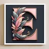 Diamond Painting -DIY Round Drill Letter E(40x40cm)