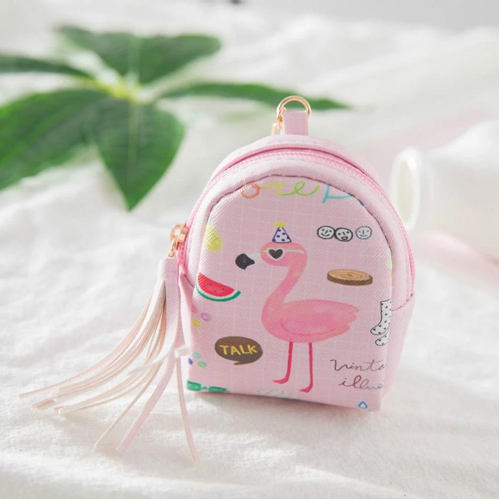 2019 Baby Summer Clothing Cute Women Girl Kids Coin Purse Mini Flamingo PU Zipper Wallet Key Holder Little Pouch kid Gifts