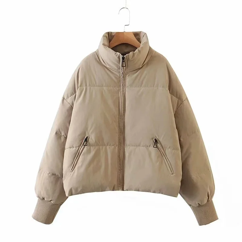 Woherb Hot Style Cotton Clothes Female Ins Loose Thin Warm Bread Clothes Short Lazy Wind Down Cotton Clothes Winter-Outfit Ideas
