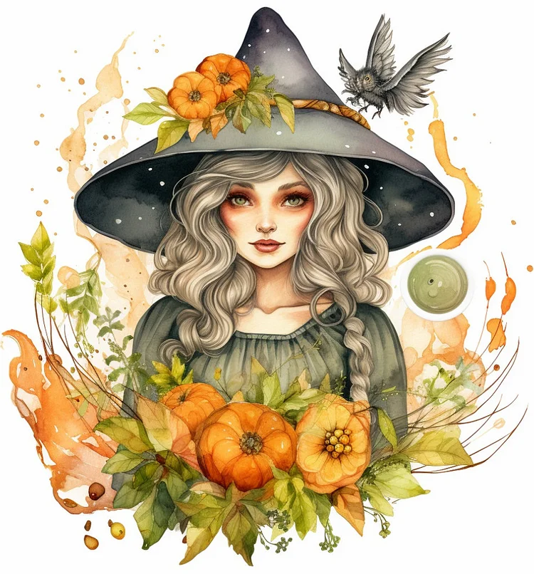 Witch 30*30CM (Canvas) Full Round Drill Diamond Painting gbfke