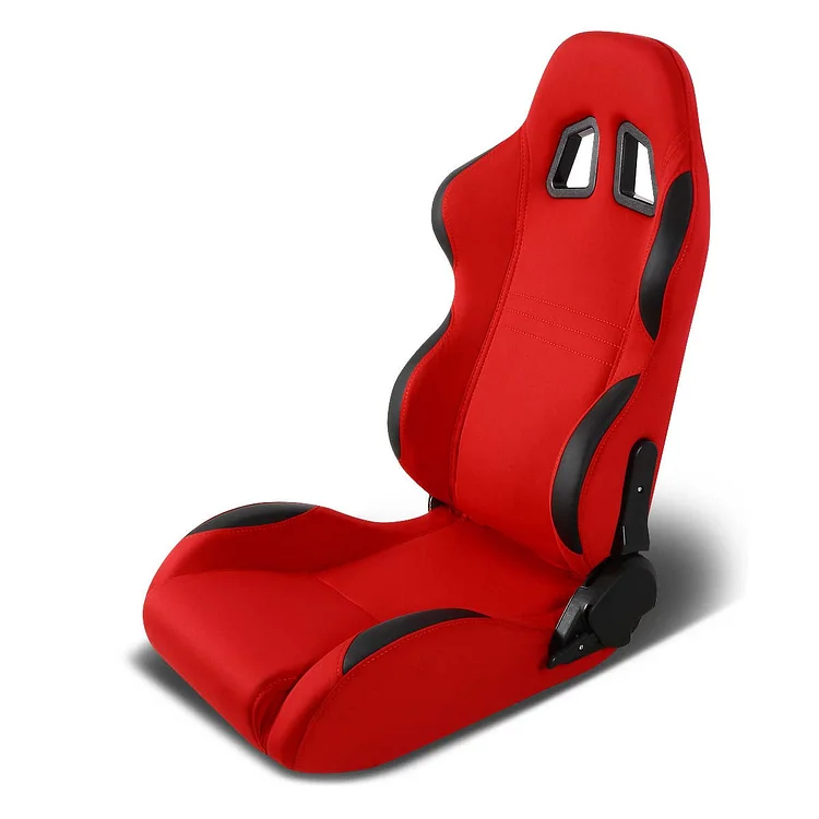 Right / Passenger Side Reclinable Fabric Cloth Racing Seat w/Universal Slider