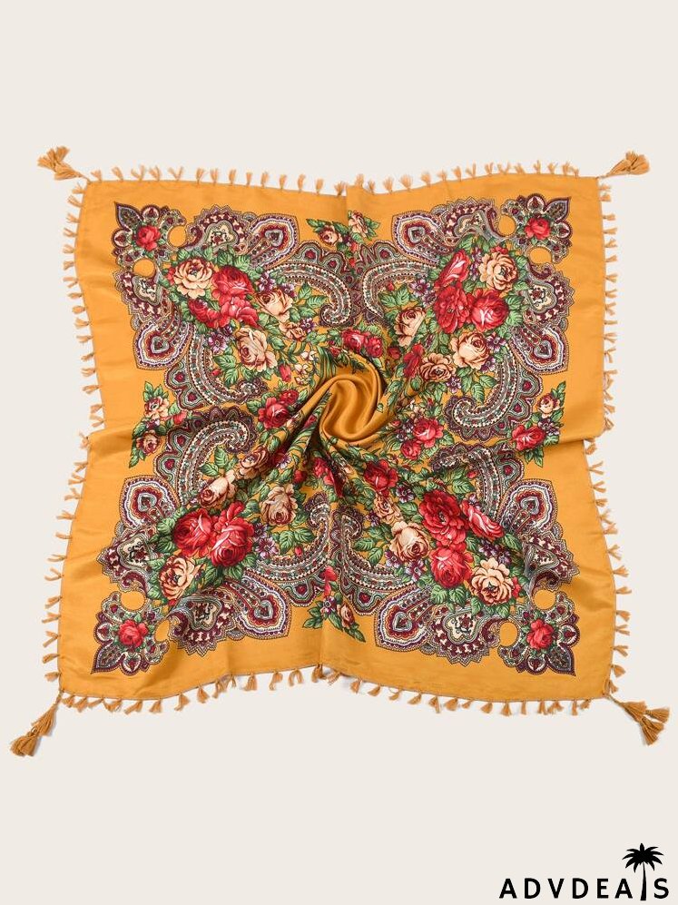 Floral Print Bandana