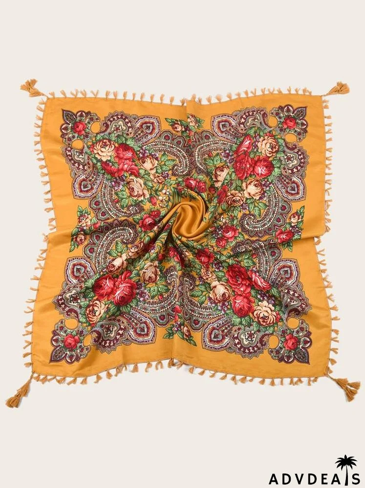 Floral Print Bandana