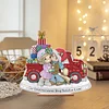 Diamond Painting Wooden Christmas Precious Moment Doll Desktop Decor Ornaments For Christmas Gifts