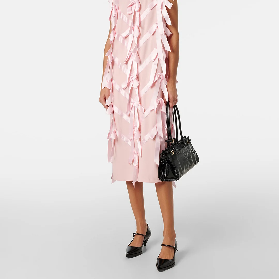 Black Vegan Leather Pointed Buckle Strap Formal Pumps with Pencil Heel