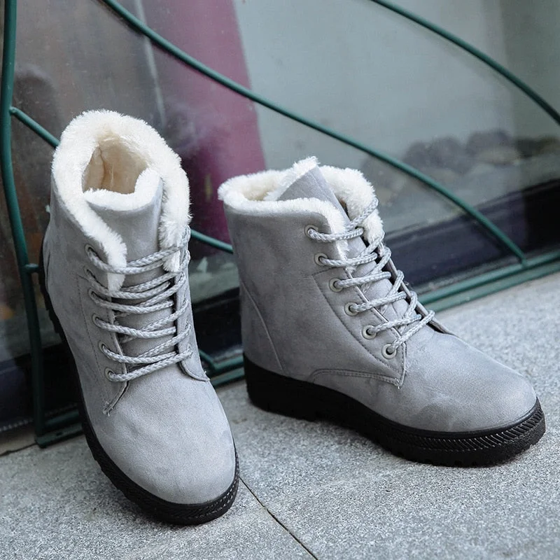 Women Boots 2018 New Women Winter Boots Warm Snow Boots Fashion Ankle Boots For Women Shoes Winter Casual Heels Botas Mujer