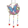 Butterfly DIY Diamond Painting Wind Chimes Crystal Window Suncatcher Craft Set Birthday Gifts Home Garden Decor