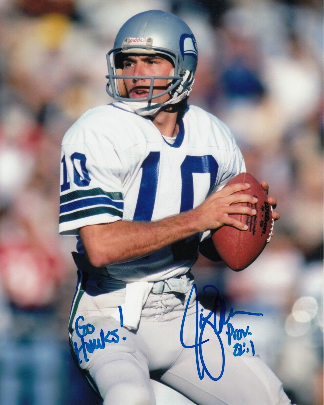 Jim Zorn #1 8x10 Signed Photo Poster painting w/ COA Seattle Seahawks 032419