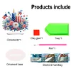 (US Only)Acrylic 2D Flat Print DIY Independence Day Flower Candle Diamond Painting Kit