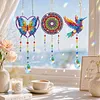 3PCS-6 5D DIY Diamond Painting Wind Chimes Suncatcher Kit Double Sided Diamond Art Kits Suncatcher with Crystal Pendant for Home Wall Window Decor Adults DIY Art Craft