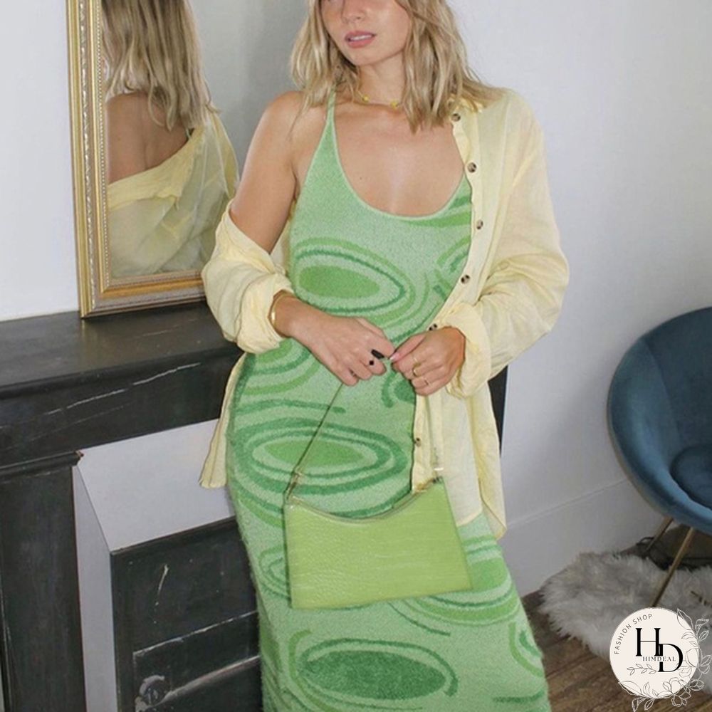 Dress Women Summer Sleeveless Strap Dress Female Print Sundress