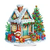 Acrylic Special Shaped Cartoon Christmas House Desktop Diamond Art Kits