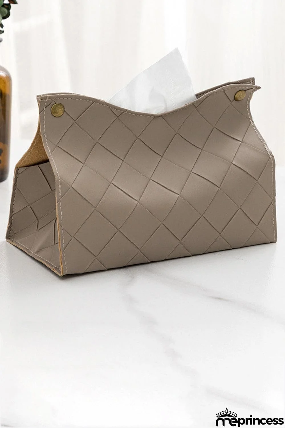 2-Pack Woven PU Tissue Box Covers