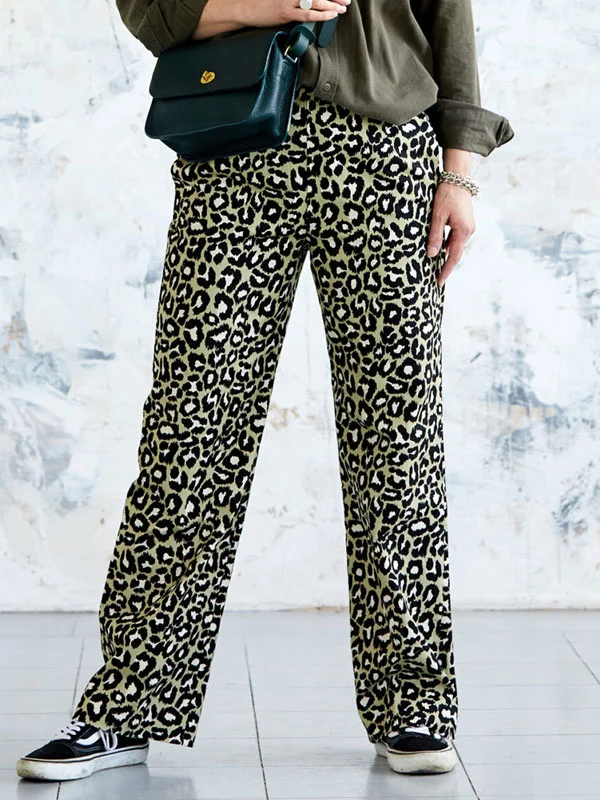 Leopard Print Home Mom‘s Pants