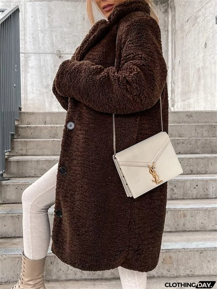 Plush Warm Thickening Winter Oversized Coats For Ladies