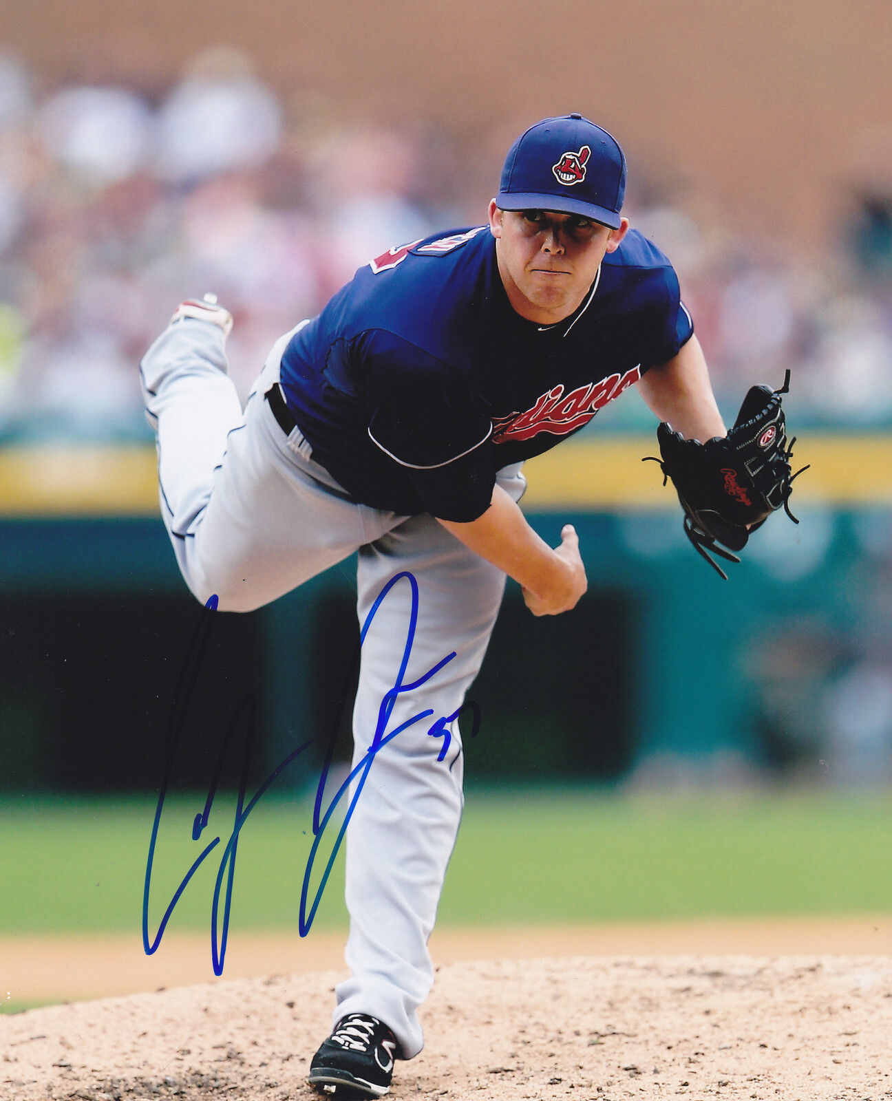 CODY ALLEN CLEVELAND INDIANS ACTION SIGNED 8x10