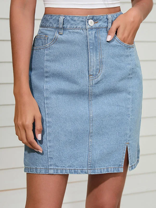 The Half Denim Skirt