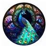 Diamond Painting-DIY Full Round Drill Stained Glass Peacock