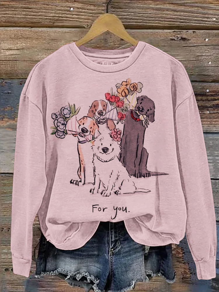 Chasing Love Puppy Casual Sweatshirt wearshes