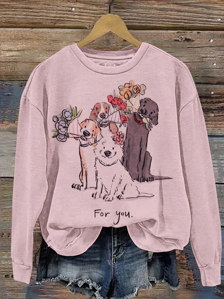 Chasing Love Puppy Casual Sweatshirt