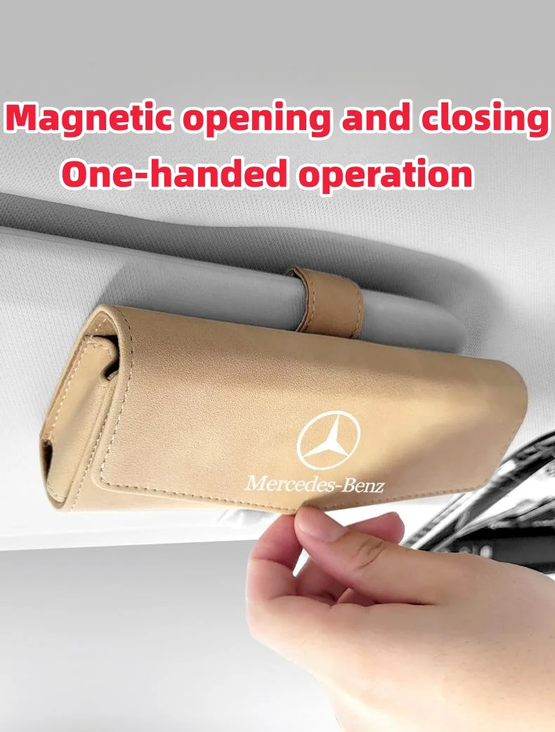 Car sun visor multifunctional suede leather glasses storage box
