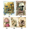 (Multi Style)Retro Poster Landscape-Full Embroidery 3 Strands 11CT Counted Cross Stitch-40*60CM-Large Size
