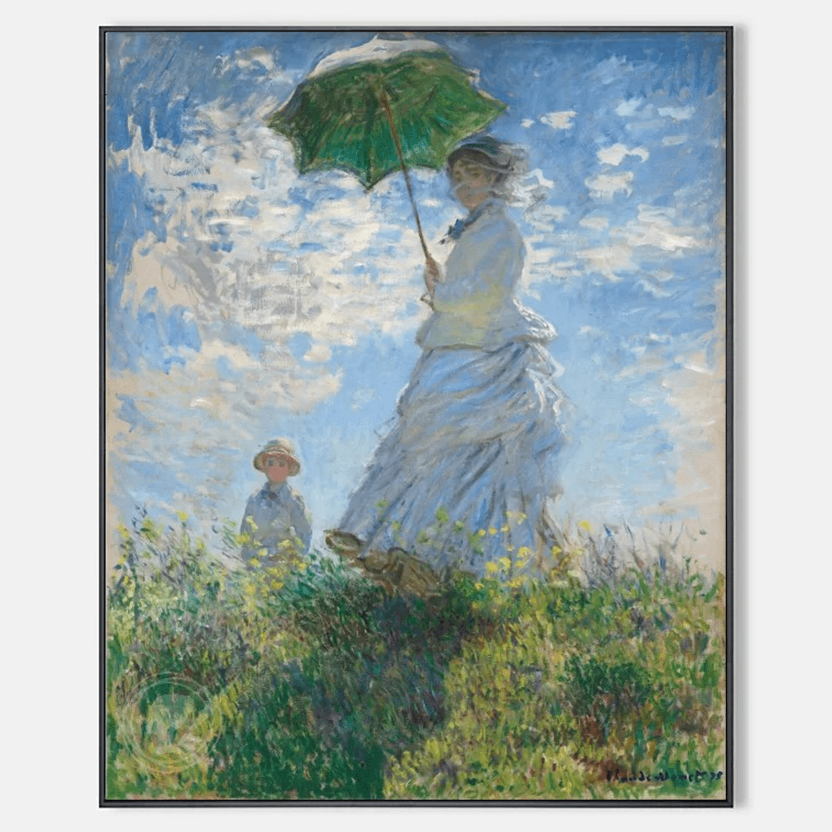 Arabelart The Walk Woman With A Parasol by Claude Monet - Famous Art Reproduction