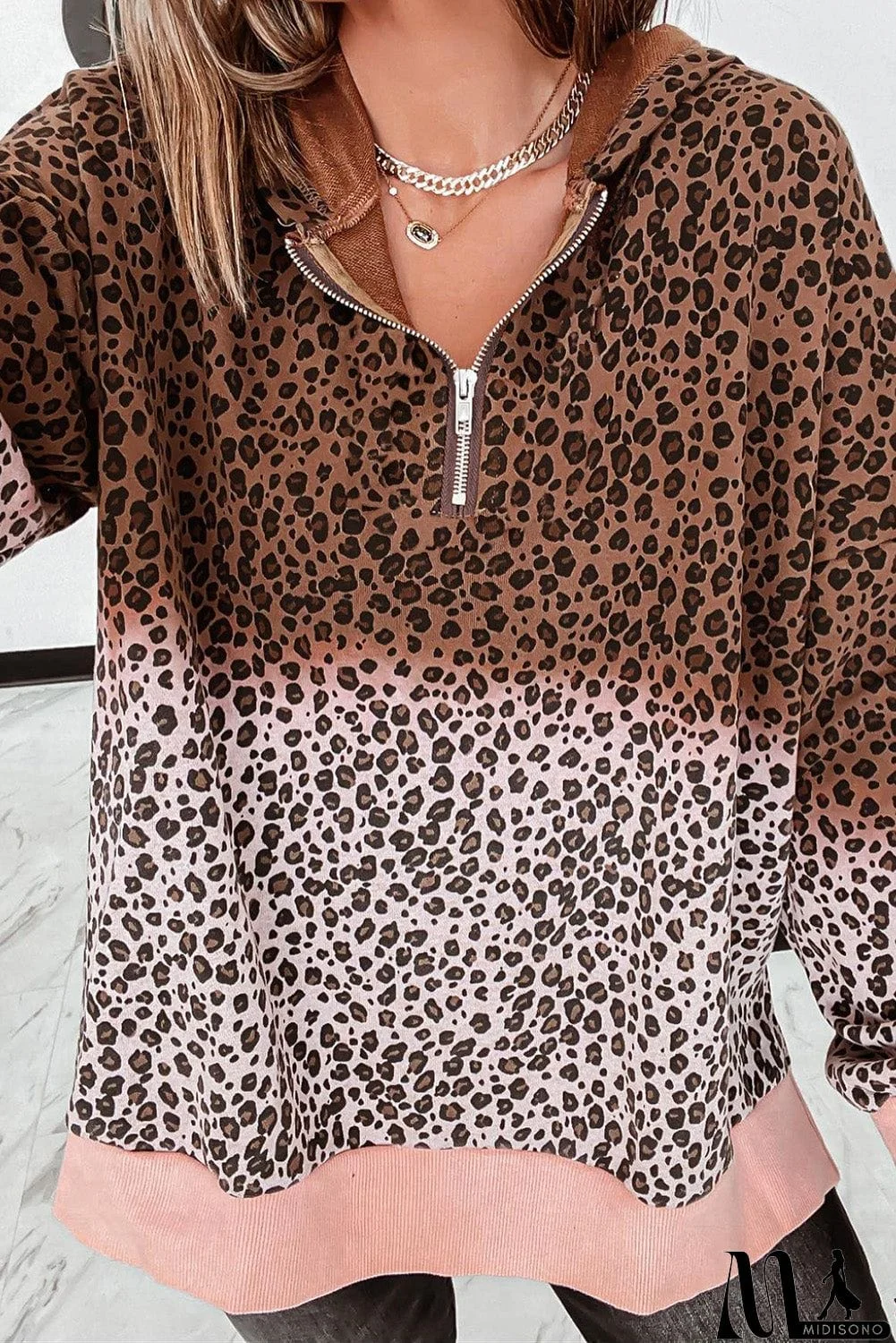 MidiSono - Half Zip Hooded Sweatshirt