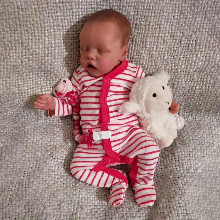 [Christmas Specials]17"Cute Lifelike Handmade Silicone Sleeping Reborn Baby Doll Amelia