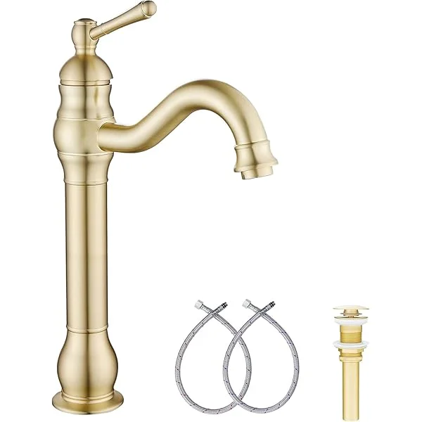 360° Swivel Single Handle One Hole Bathroom Vessel Sink Faucet Matching Pop Up Drain Without Overflow Oil Rubbed Bronze Vessel Oil Rubbed Bronze