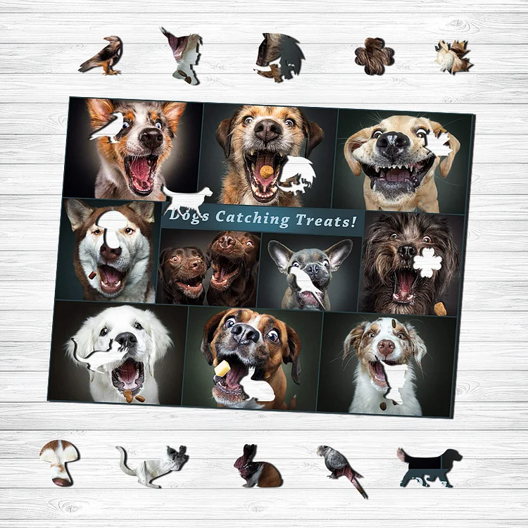 Ericpuzzle™ Ericpuzzle™Dogs Feeding Time Wooden Puzzle