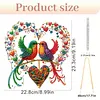 Diamond Painting Hanging Ornament Lovebirds Heart Wreath 9.45x9.45in