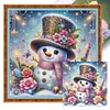 (Multi-Style) Snowman-11CT Stamped Cross Stitch 40*40cm/15.75*15.75in