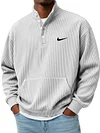 Men's Casual Versatile Stand Collar Sweatshirt With Large Pockets