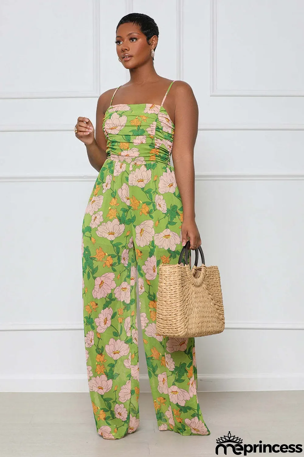 Floral Sling Sweet Casual Jumpsuit
