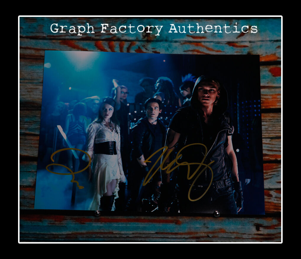 GFA Mortal Instruments * JAIME BOWER & KEVIN ZEGERS * Signed 11x14 Photo Poster painting AD1 COA