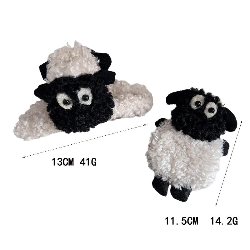 Cute Women’s Sheep Plush Hair Clip Hair Claws