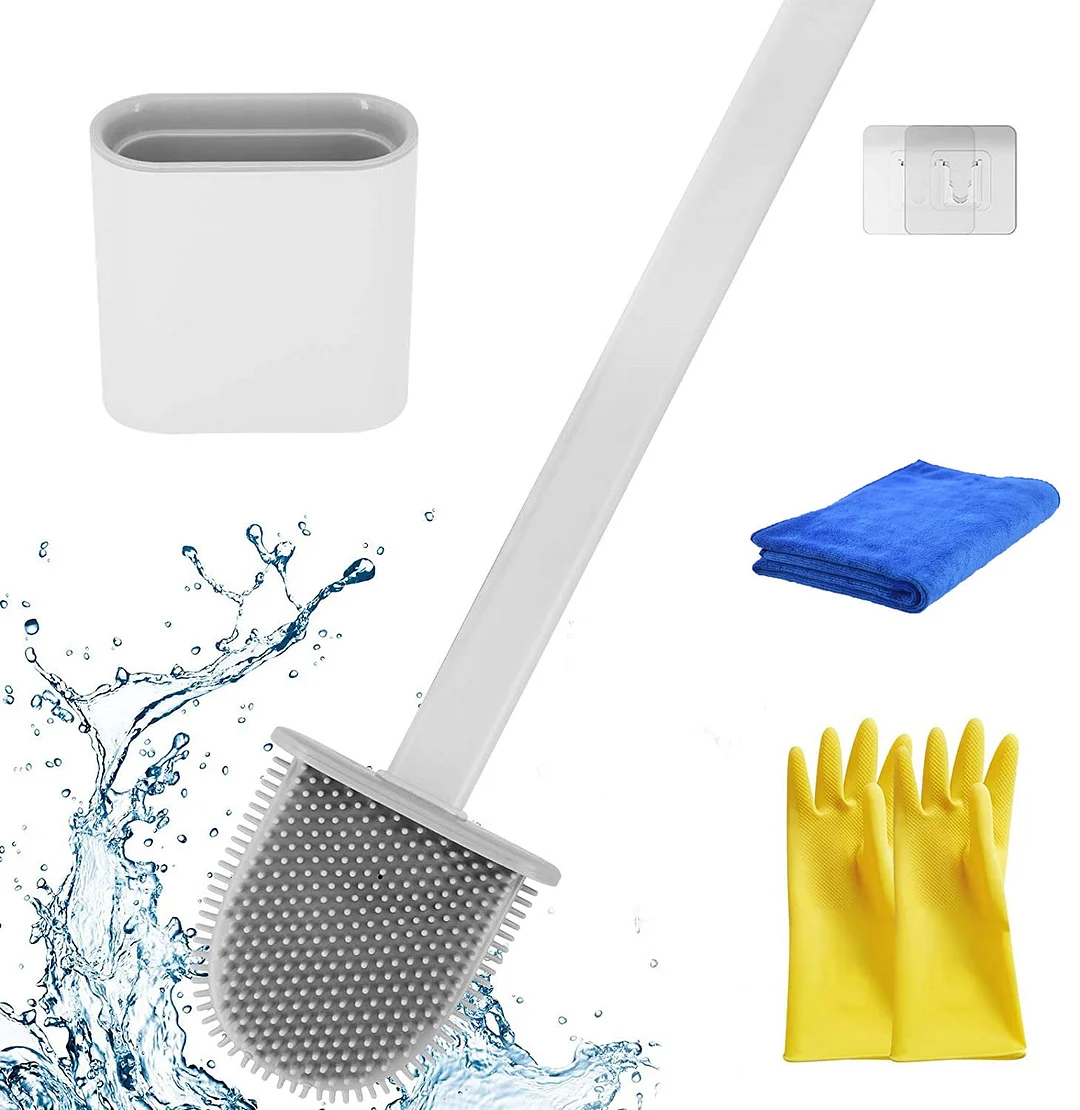 Bathroom Toilet Cleaning Brush And Holder Set